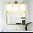 thumbnail image 7 of Lucere 3-Light Bathroom Vanity Light, Gold Wall Light with Frosted Glass Shade, E26 Bulb Base (Bulb not included), 7 of 7