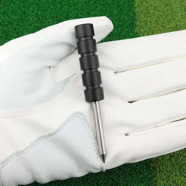Herramienta de golf shamjiam de acero inoxidable Tenedor de reparación verde Extraíble Ligero Portátil para entrenamiento de palos de golf negro