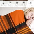 thumbnail image 3 of COMIO  Black and Orange Buffalo Plaid Throw Blanket for Couch, Soft Flannel Blanket for Sofa, Orange Checkered Plaid Fall Couch Throw, Warm Cozy Fall Bed Blanket Decor Gift, 3 of 6