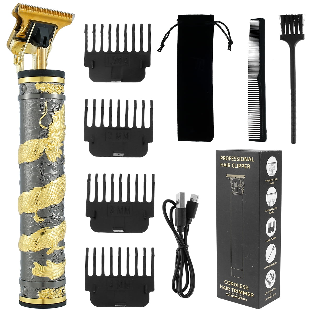 Hands DIY Electric Hair Clipper 5W 5V USB Rechargeable Hair Trimmers  Cordless Hair Clipper with T-Shape Blade Haircutting Set Portable Men Hair  Shaver Male Grooming Set for Home Travel 