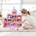 thumbnail image 5 of Huge Doll House - 285 PCS Girl Toys Large-Scale Dollhouse 12 Rooms Playhouse with LED Lights Furniture and Accessories, Big Doll House for Princess Age 3-8, 5 of 7