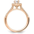 thumbnail image 2 of 14K Rose Gold Lab Grown Diamond VS/SI GH, Oval Halo Eng Semi-mount R - Ring Size 7.0 center stones not included, 2 of 8