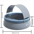 thumbnail image 4 of Oversized Inflatable Swimming Pool with Canopy, 141''x 29'' Inflatable Family Pool for Kids & Adults, Kid Pool with Sun Shade, Blow Up Pool for Backyard, Garden, Age 3+, Aqua Grey, 4 of 7