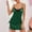 Green, variant on Womens Lingerie Women Satin Chemises Nightgown Soft Sleepwear Silky Lace V Neck Nightwear Mini Full Slip Sleep Dress