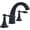 Black, variant on Basin Faucet Bathroom Widespread Three Holes 8 Inch Brass Water Mixer Tap Gold Black Basin Water Sink Mixer Crane