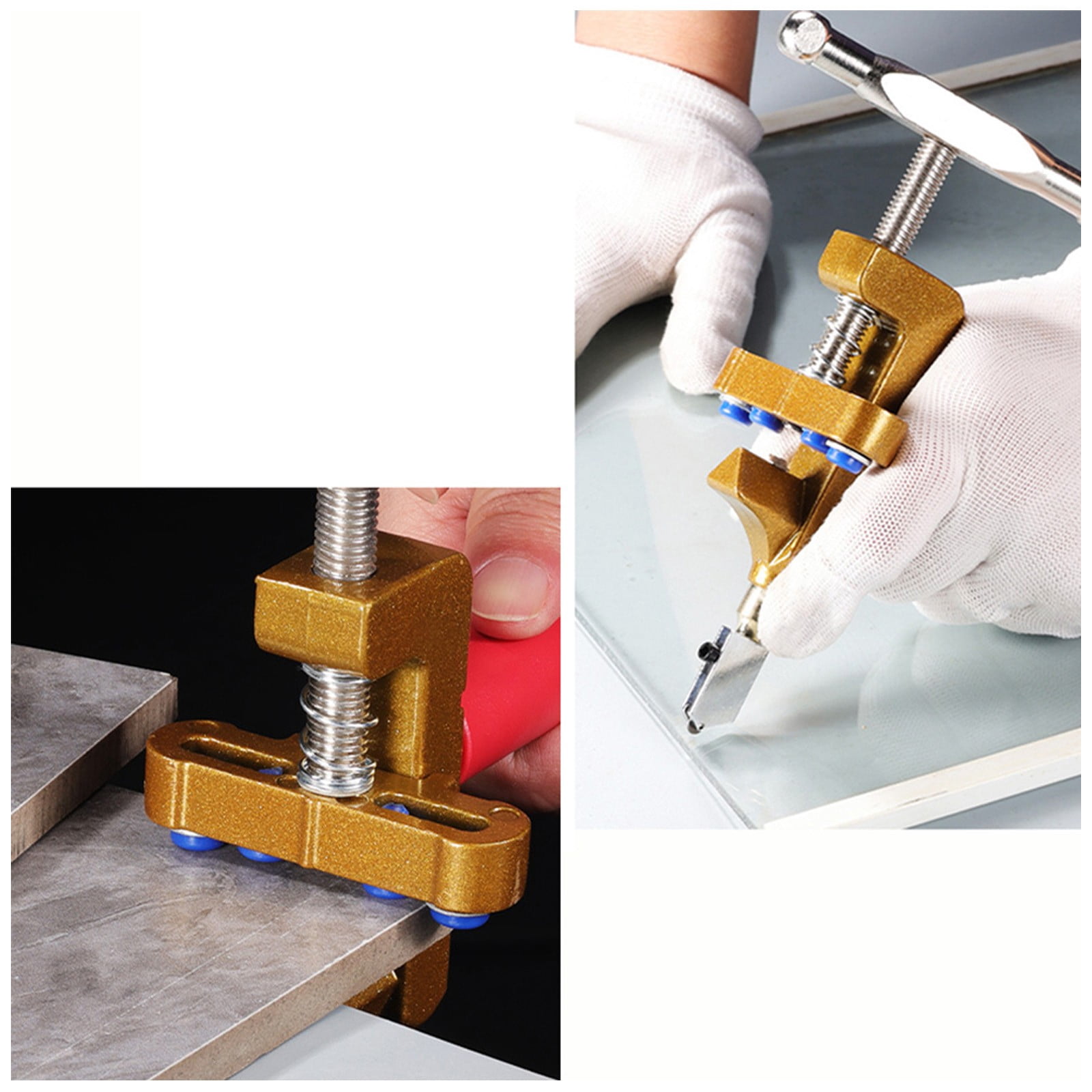 BUYISI 1set Tile Cutter 2 In 1 Glass Tile Cutter Manual Glazed Tiles Mirror Cutting Machine Opener Home Improvement Decoration Parts blue