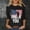 001 Black, variant on Red White and Blue Shirts for Women Crew Neck 3/4 Sleeve Patriotic T shirts American Flag Graphic Tunic Tops