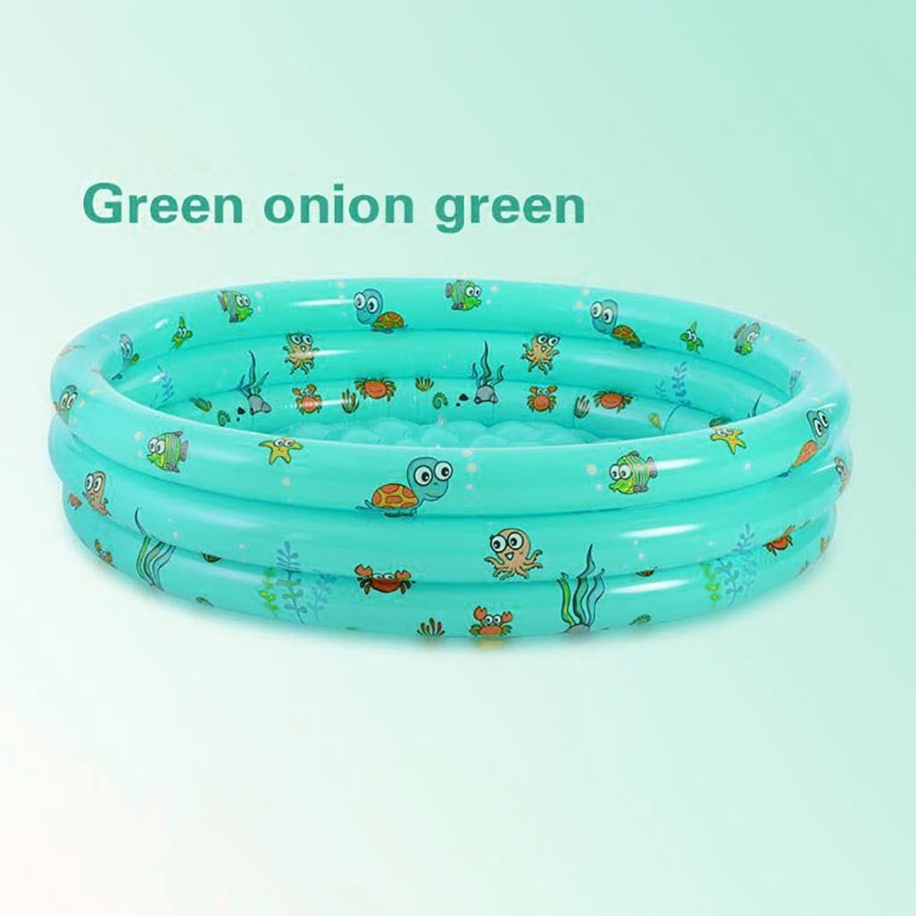 Yanxiao Green 3 Rings Kiddie Pool for Toddler, 51.2”X15.8” Ocean World Round Kids Swimming Pool, Baby Ball Pit Inflatable Pool, Kids Pool for Indoor or Outdoor