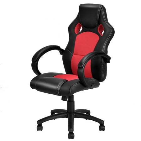 Costway High Back Race Car Style Bucket Seat Office Desk Chair Gaming Chair (Best Racing Seats For The Money)