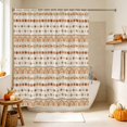 thumbnail image 4 of Vintage Bohemia Shower Curtain, Waterproof Shower Curtains for Bathroom, Fall Farmhouse Floral Leaves Simple Lines Washable Fabric Bathtub Curtain Set Bath Decor with 12 Hooks 72"x78", 4 of 8