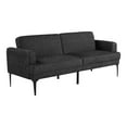 thumbnail image 3 of Serta Princeton Modern Convertible Sofa with Full Size Sleeper, Black Chenille Fabric, 3 of 14