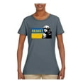 thumbnail image 2 of Support Ukrainian Flag Zelensky RESIST Womens Graphic T-Shirt, Charcoal, Medium, 2 of 4