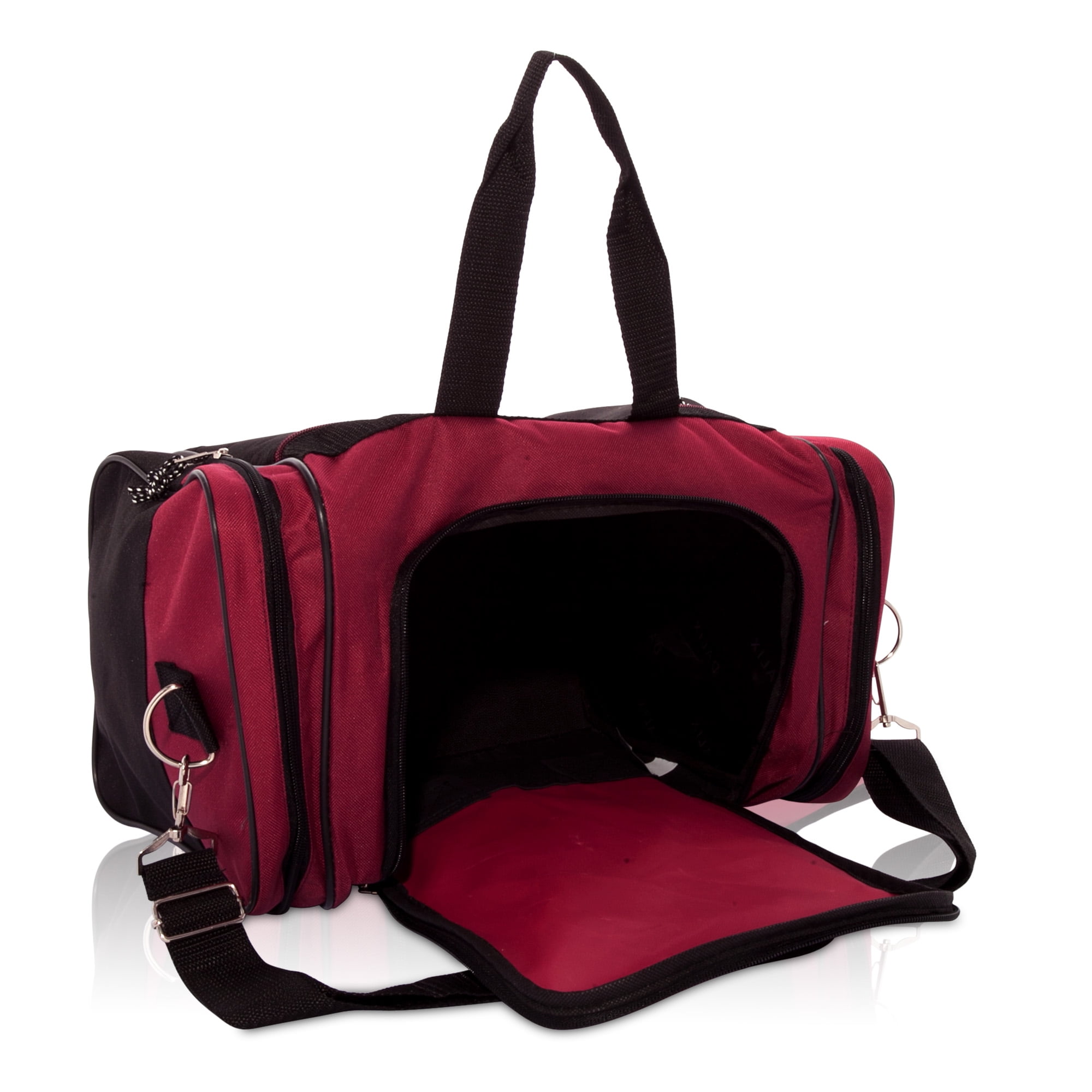DALIX 17" Blank Duffel Bag Duffle Travel Size Sports Durable Gym Bag in Maroon