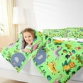 thumbnail image 4 of Manfei Flamingo Giraffe Zebra Queen Comforter Set,Tropical Botanical Monstera Leaf Bedding Sets,Cute Elephant Monkey Bedding Comforter Set For Kids,Ultra Soft Home Decor Reversible,3-Piece, 4 of 8
