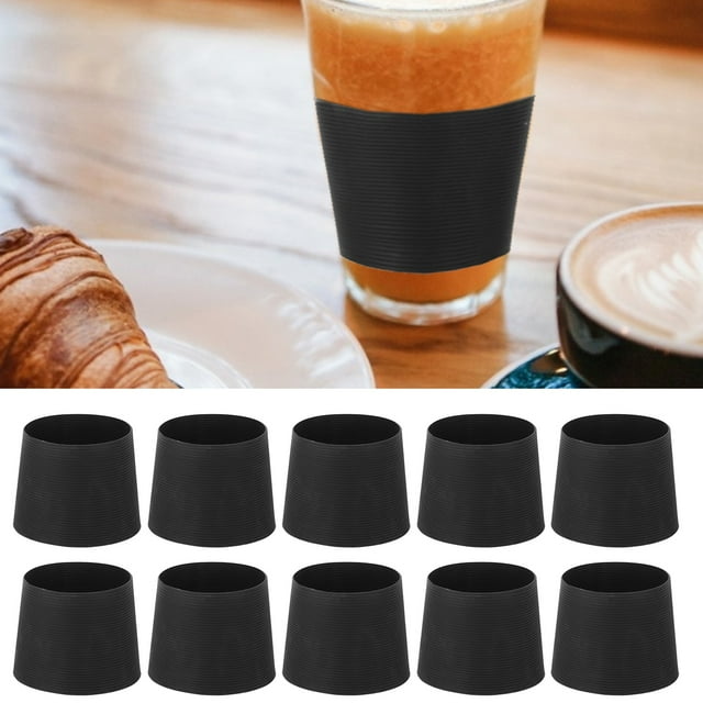 Manga de Taza reutilizable, Cubierta Protectora de Botella, material Elásico no litigante para cafeetería para acampar té de té de picnic en casa