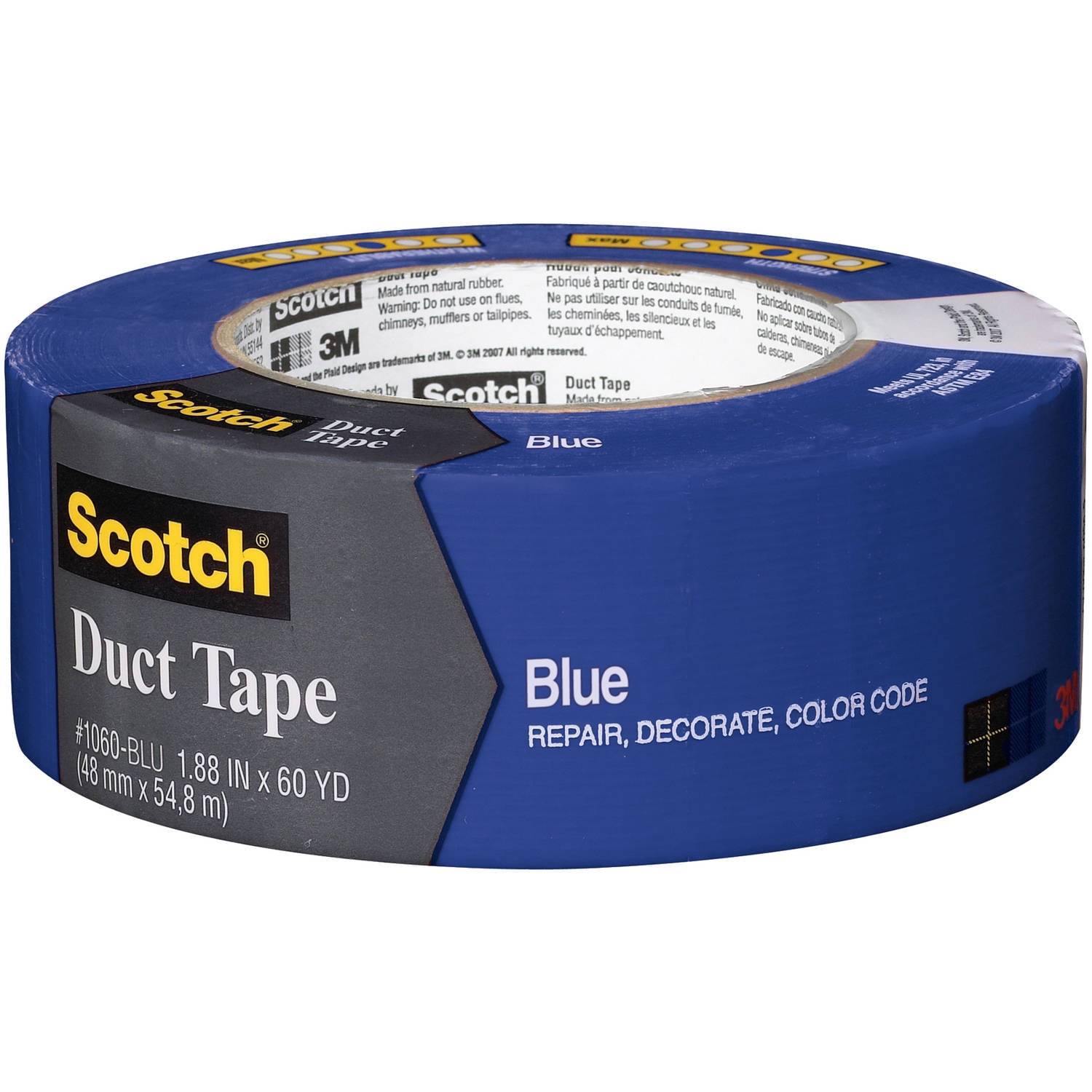 3M 1060BLUA 1.88" x 60 Yards Blue Scotch Duct Tape