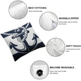 thumbnail image 4 of Acheng Navy Blue and White Anchors Pillow covers Ocean Summer Throw Pillow Cover Coastal Nautical Lumbar Cushion Case for Sofa Home Decor Bedroom Living Room Outdoor Set of 2 Beach Pillow Cover White, 4 of 6