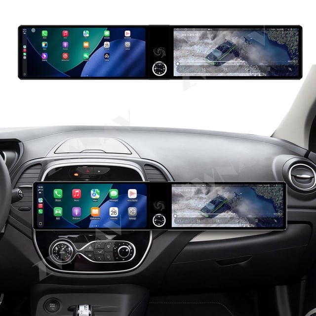 ZWNAV Dual 12.3 inch Screen Car Radio For Renault Captur 2016-2018 Android GPS Navigation Multimedia Video Player Stereo Receiver Head Unit