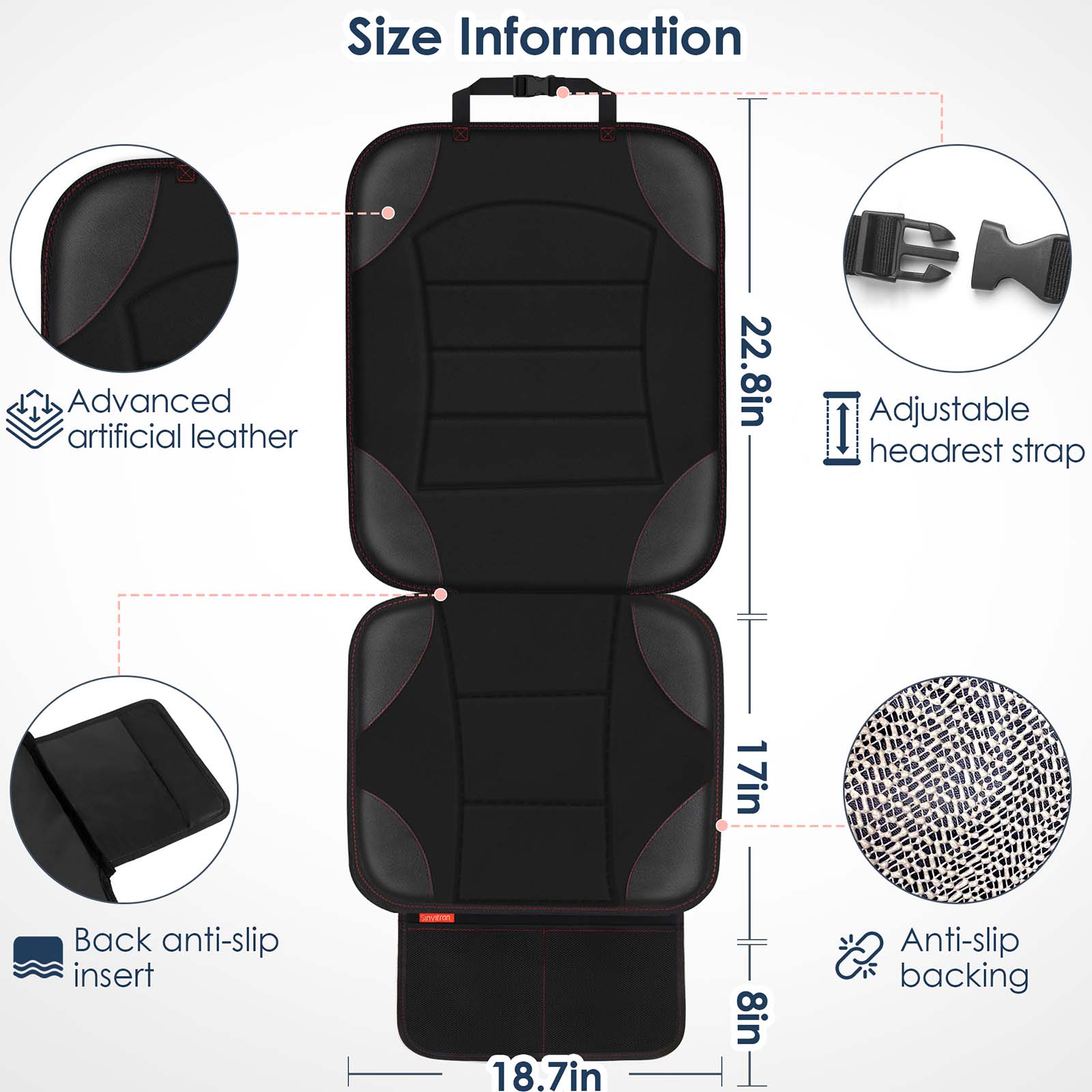 Siivton Car Seat Protector Waterproof Oxford 2-Pack photo 5