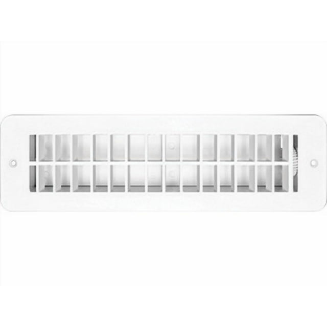 RV Designer Heating/Cooling Register H851 Heating/Cooling Register; Rectangular; 10 Inch x 2-1/4 Inch; With Damper; White; Plastic