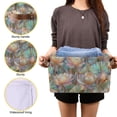 thumbnail image 3 of Yayeee 2 Pack Canvas Storage Basket with Handles for Shelves Fabric Bins Closet Organizer, Colorful Water Lilies Pattern, 3 of 8