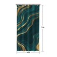 thumbnail image 5 of Teal Gold Marble Pattern Shower Curtain 36"x72" ,Bathroom Decorative Shower Curtains Set with 12 Hooks,Modern Waterproof Washable Shower Curtain, 5 of 6