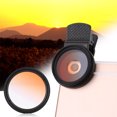 thumbnail image 2 of ZOUSSIQI Professional Phone Single-lens Reflex SLR Camera Lens Gradient Filter with Phone Clip (Orange) EL225#01624, 2 of 8