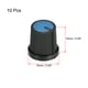 thumbnail image 2 of 10 Pcs Perilla de 6mm para Pedal de Efecto de Altavoz, Perilla de Potenciómetro Negra Azul, 2 of 3