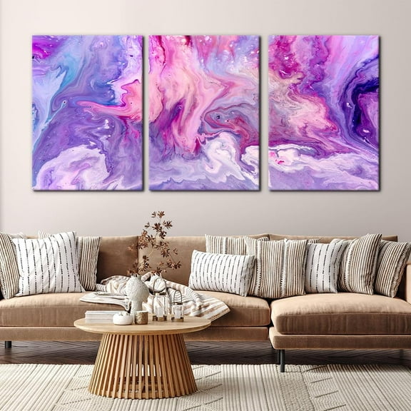 Modern Abstract Texture Artwork Canvas Prints Abstract Purple Paint Background Pictures Paintings on Canvas Wall Art for Home Decoration Wall Decor(Only canvas)