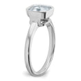 thumbnail image 6 of 14k White Gold Solitaire 2.12ct. Ascher Bezel Moissanite Engagement Ring Size 6, 6 of 7