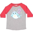 thumbnail image 3 of Inktastic Happy 2nd Birthday with Cute Narwhal Stars and Bubbles Boys or Girls Toddler T-Shirt, 3 of 5