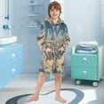 thumbnail image 5 of FORMRS Niños Bathrobe Unisex Hooded Robe Soft Plush Pajamas Sleepwear, Size 4-6T, Floating Whale, 5 of 7