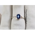 thumbnail image 3 of AFGEMSNJEWELLERY Oval Cut Natural Blue Star Sapphire Ring in 925 Sterling Silver, Boho & Hippie Style Jewelry, Ring for Women Rose Gold 5, 3 of 3