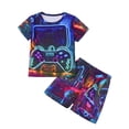 thumbnail image 2 of WIBACKER 3-12Y Boys 2-Piece Pajamas 3D Games Console Printed Short Sleeve Cool Summer PJ Set Kids Sleepwear, 2 of 11