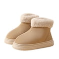thumbnail image 6 of Xfvqtps Womens Short Boots Foldable Collar Winter Shoes Fashion Non Slip Sole Warm Snow Boots for Fall and Winter Casual Outdoor Comfort Khaki, 6 of 7