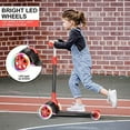 thumbnail image 3 of 3-Wheel Kick Scooter pour les Enfants de 3-12 Ans Garçons Filles, 4 Scooter de Hauteur Réglable avec 3 Roues à Clignoter LED, 220 Lbs Capacité de Poids, 3 of 7