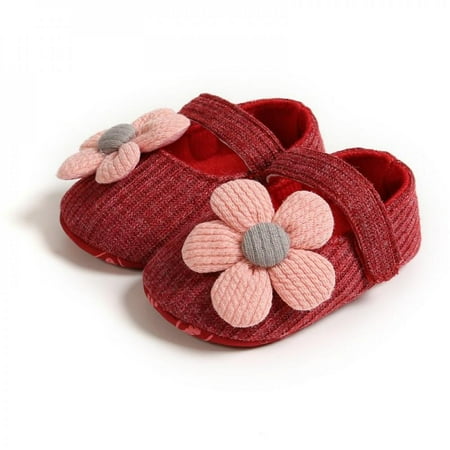 

Clearance Sale Newborn Baby Girls Shoes PU leather Buckle First Walkers with Bow Red Black White Soft Soled Non-slip Crib Shoes