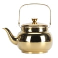 thumbnail image 2 of Tetera para estufa, tetera de acero inoxidable con infusor, fácil de Limpiar, Capacidad Moderada, Calor Rápido, Para Té Verde, Dorado, Dorado, Dorado, 2 of 7