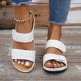 thumbnail image 2 of Orthopedic Sandals for Women Arch Support Slip on Slides Breathable Hollow out Slippers Comfortable Infoor Outdoor Walking Shoes White Size 7.5, 2 of 8