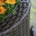 thumbnail image 3 of Grapevine Resin Wicker Planter with Tall Metal Stand, 3 of 8