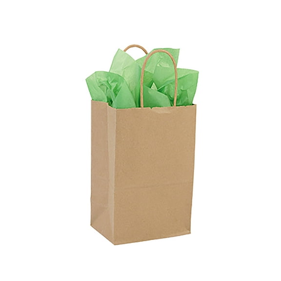 Kraft Paper Bags With Handles - Case of 100