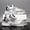White, variant on Men's sports shoes are non slip, wear-resistant, shock-absorbing, comfortable, popcorn sole, breathable, fashionable, and casual sports shoes
