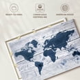 thumbnail image 6 of Elephant Stock Wooden World Map Ii Wall Art - Horizontal Canvas Wall Art - Living Room Wall Decor - Map Canvas - Blue And White Decor - 36" x 24", 6 of 8