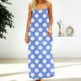 thumbnail image 5 of DHFJKG Womens Backless Maxi Dresses Casual Polka Dot Spaghetti Straps Loose Fit Scoop Neck Beach Sundress Soft Dresses, 5 of 6