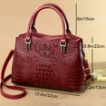 thumbnail image 3 of Stylish Crocodile Print Crossbody Bag Handbag for Women – Leather Purse with Top Handle & Adjustable Strap, 3 of 5