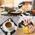 thumbnail image 4 of Black White and Gold Marble Kitchen Oven Mitt and Pot Holder Sets 2 Pcs for Baking, Cooking and Grilling, Heat Resistant Up To 392 °F, 4 of 7