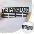 thumbnail image 3 of Triathlon Medal Hanger Holder Display Run Bike Swim TRL Sports Medals Display Rack for 60+ Medals Wall Mount Ribbon Display Holder Rack Hanger Decor Iron Hooks Gifts for Kids, 3 of 9