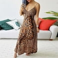 thumbnail image 5 of Ichuanyi Woman Dress Women Deep V Leopard Butterfly Wrap Sling Sleeveless Nightclub Beach Long Dress, 5 of 9