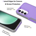 thumbnail image 6 of Njjex for Galaxy S23 FE 5G Phone Case,360°Full Body Shockproof Heavy Duty Protection With Tempered Glass Screen Protector Case Cover for Samsung Galaxy S23 FE 6.4" 2023 (Purple), 6 of 7