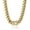 14K gold necklace - 14mm, variant on Leander 14K Gold-Plated Miami Cuban Chain, 316L Stainless Steel Necklace or Bracelet with Ice Diamond Clasp, Perfect for Men and Women (Christmas Gift)